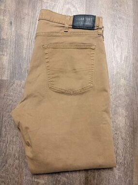 Signature by Levi Strauss Khaki Straight-Leg Pants